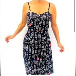 Coca Cola Black and White Dress with Red Accents